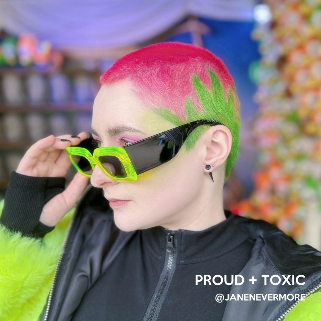Attitude Hair Dye - CYBER PUNK Duo Semipermanente Haarfärbekombination - Grün/Rosa